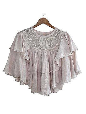 Free People rose party Short Sleeve Blouse (view 1)