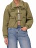 Avec Les Filles 100% Cotton 80% Polyester 20% Cotton 100% Polyester Solid Green Jacket Size M - photo 4