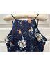 Jodi Kristopher 95% Polyester 5% Spandex 100% Polyester Floral Polka Dots Multi Color Blue White Orange Cocktail Dress Size 7 - photo 4