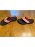 L.L.Bean Red Black Flip Flops Size 8 - photo 5