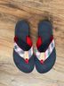 L.L.Bean Red Blue Multi Color Flip Flops Size 8 - photo 8