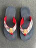 L.L.Bean Red Blue Multi Color Flip Flops Size 8 - photo 5