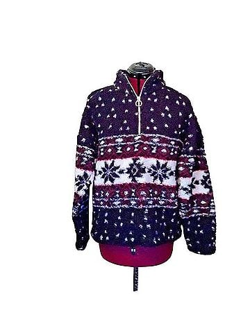Love Tree Sherpa Southwester Pullover Sweater (view 1)