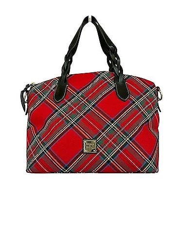 Dooney & Bourke Red Tartan Plaid Satchel Satchel (view 1)