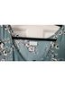 ABound Floral Teal White Black Short Sleeve Blouse Size L - photo 3