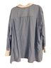 Lane Bryant 100% Polyester 100% Polyester Stripes Blue White Long Sleeve Button-Down Shirt Size 26 - photo 2
