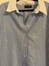 Lane Bryant 100% Polyester 100% Polyester Stripes Blue White Long Sleeve Button-Down Shirt Size 26 - photo 6