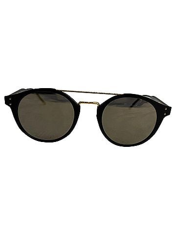 Bottega Veneta Bottega Veneta Round Tinted Sunglasses in Black Acetate (view 1)
