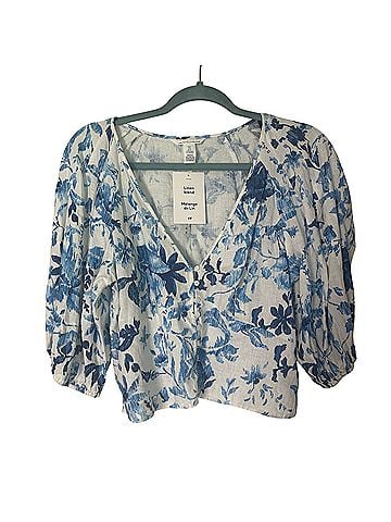 H&M 3/4 Sleeve Button-Down Shirt (view 1)