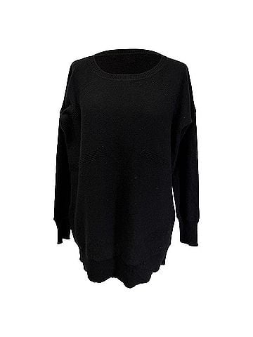 Diane von Furstenberg Diane Von Furstenberg Crew Neck Sweater in Black Cashmere (view 1)