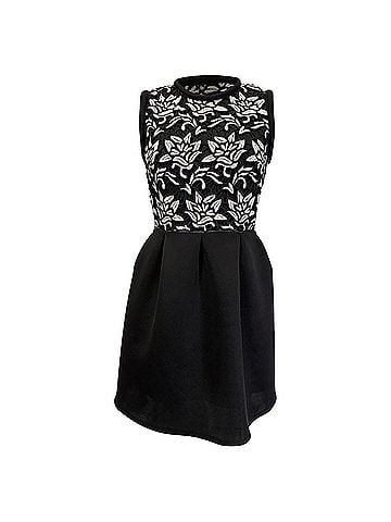 Sandro Sandro Paris Romantic Guipure Lace Mini Dress in Black Polyester (view 1)