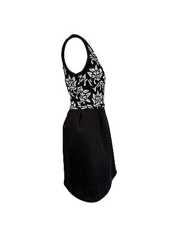 Sandro Sandro Paris Romantic Guipure Lace Mini Dress in Black Polyester (view 2)