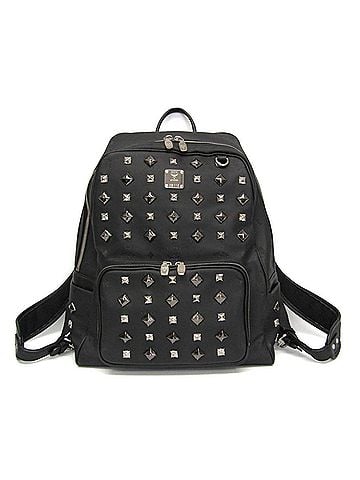 MCM MCM Visetos MMK 1SVH01 BK001 Men,Women PVC,Leather Backpack Black (view 1)