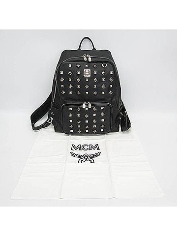 MCM MCM Visetos MMK 1SVH01 BK001 Men,Women PVC,Leather Backpack Black (view 2)