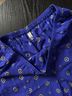 Free People 100% Rayon Print Blue Casual Pants Size XS - photo 3