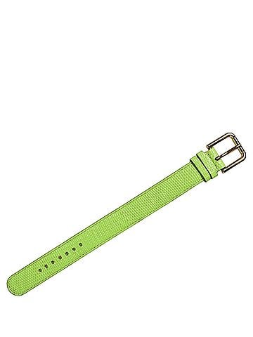 Dolce & Gabbana Green Textured Leather Gold Buckle Belt Strap Women's Bracelet (view 2)