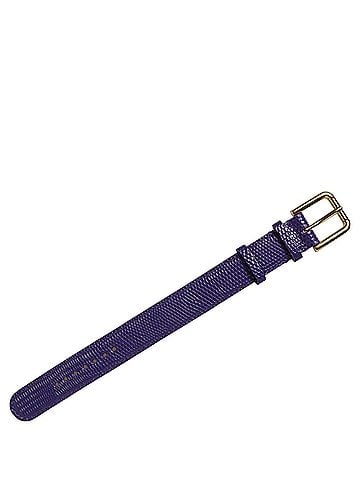 Dolce & Gabbana Violet Textured Leather Gold Buckle Belt Strap Women's Bracelet (view 2)