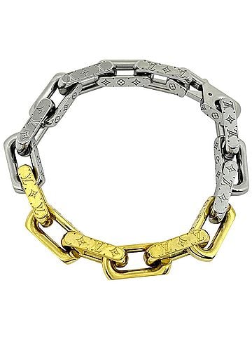 Louis Vuitton Louis Vuitton Monogram LV GP Silver Plated Bracelet Chain for Women (view 1)