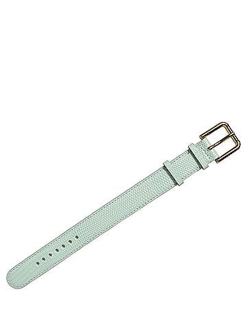 Dolce & Gabbana Green Textured Leather Gold Buckle Belt Strap Women's Bracelet (view 2)