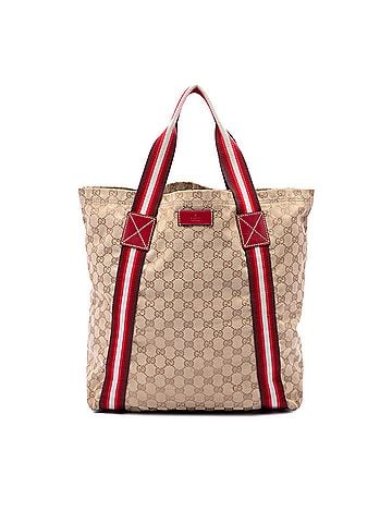 Gucci GG Canvas Web Tote (view 1)