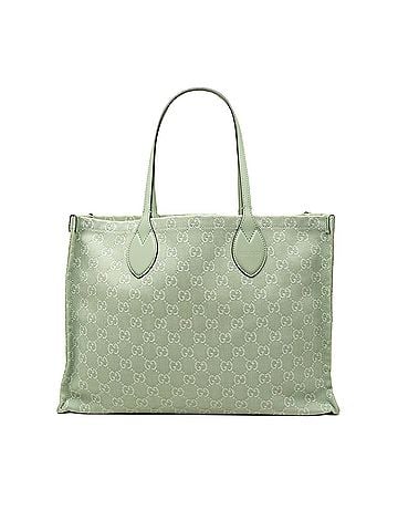 Gucci Large GG Denim Ophidia Tote (view 1)