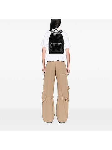 Bottega Veneta Small Leather Intrecciato Backpack (view 2)