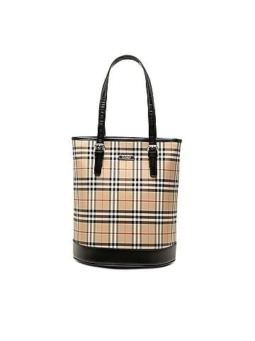 Burberry House Check Coated Canvas Bucket Bag (view 1)