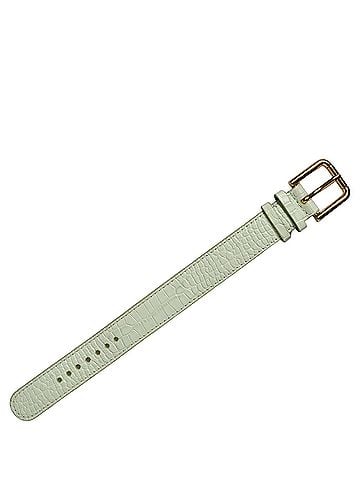 Dolce & Gabbana Green Embossed Leather Gold Buckle Belt Strap Women's Bracelet (view 2)
