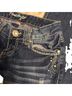 Amethyst Jeans Paisley Blue Fleece Pants Size 1 - photo 4