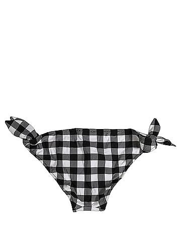 Dolce & Gabbana Black White Checkered Beachwear Bikini Women's Bottom (view 2)