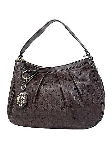 Gucci Gucci Guccissima Sukey Shoulder Bag, Shima Leather, Dark Brown, 232955, Women's (view 1)