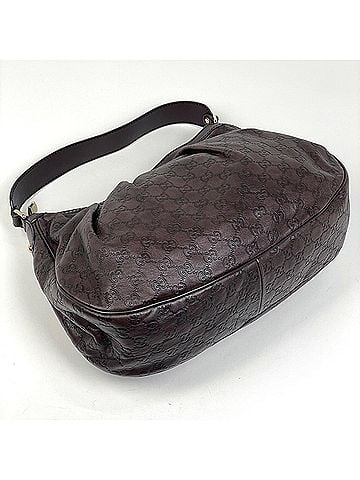 Gucci Gucci Guccissima Sukey Shoulder Bag, Shima Leather, Dark Brown, 232955, Women's (view 2)