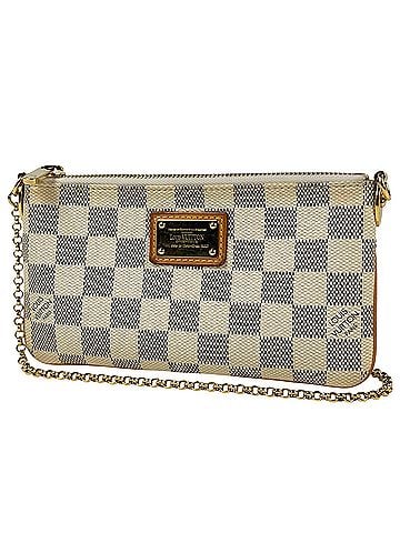 Louis Vuitton Louis Vuitton Pochette Mira MM Shoulder Bag, Makeup/Cosmetics/Accessory Pouch, Damier Azur White, N60027, Women's (view 1)