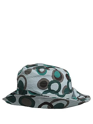 Dolce & Gabbana Teal Cotton Big Polka Dot Pattern Bucket Women's Hat (view 2)