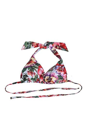 Dolce & Gabbana Multicolor Floral Triangle Beachwear Bikini Women's Top (view 1)