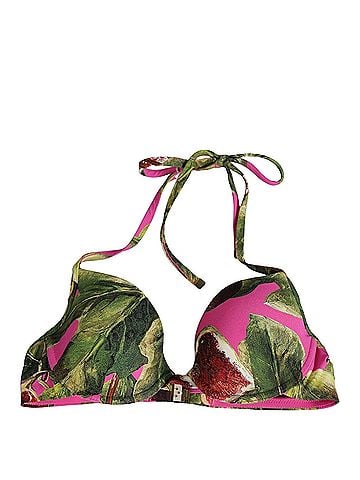 Dolce & Gabbana Fuchsia Pink Fig Print Beachwear Bikini Women's Top (view 1)