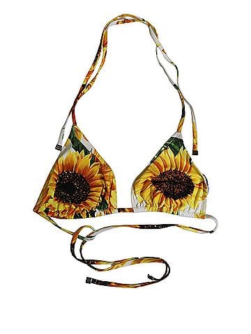 Dolce & Gabbana Multicolor Floral Halter Beachwear Bikini Women's Top (view 1)