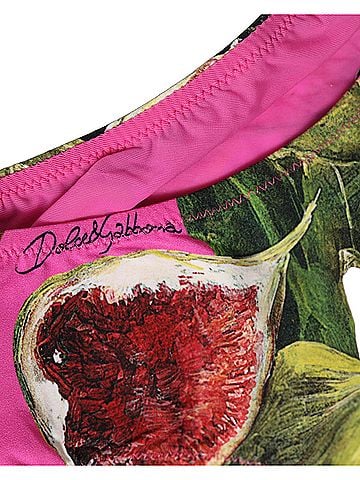 Dolce & Gabbana Fuchsia Pink Fig Print Beachwear Bikini Women's Bottom (view 2)