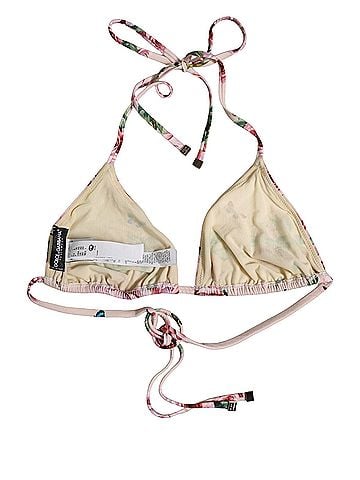Dolce & Gabbana Pink Nylon Floral Halter Beachwear Bikini Women's Top (view 2)