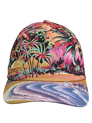 Dolce & Gabbana Multicolor Tropical Themed Baseball Capello Women's Hat (view 2)