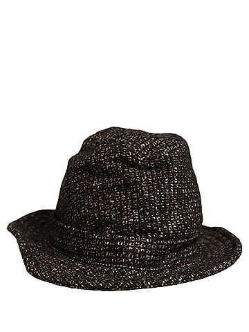 Dolce & Gabbana Gray Melange Blended Textured Tweed Capello Women's Hat (view 1)