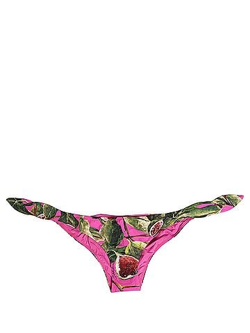 Dolce & Gabbana Fuchsia Pink Fig Print Beachwear Bikini Women's Bottom (view 1)