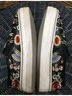 Alice + Olivia Floral Black Multi Color Sneakers Size 11 - photo 5