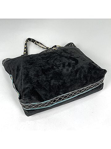 Gucci Gucci Babushka Crest Suede Tote Bag, Black, 211959, Women's (view 2)