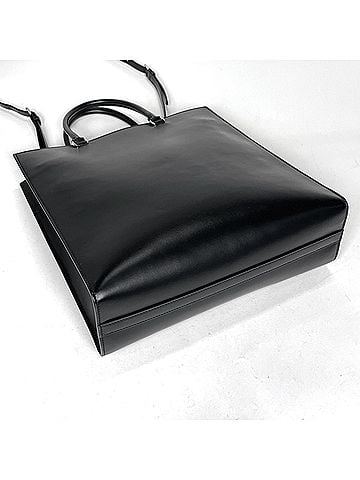 Prada Prada PRADA Tote Bag, Logo Plate, 2-Way, Leather, Nero (Black), 1BA332, Women's (view 2)