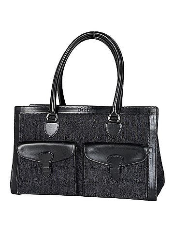 Christian Dior Christian Dior tote bag/handbag, denim, black, for women. (view 1)