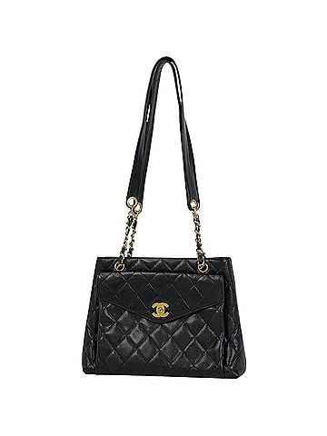 Chanel Chanel tote bag, Coco Mark, caviar leather, black, women's. (view 1)