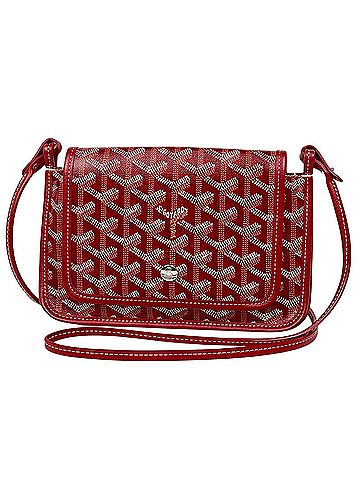 Goyard Goyard Plume Pouch Wallet Shoulder Bag, Coated Canvas, Red, Women's (view 1)