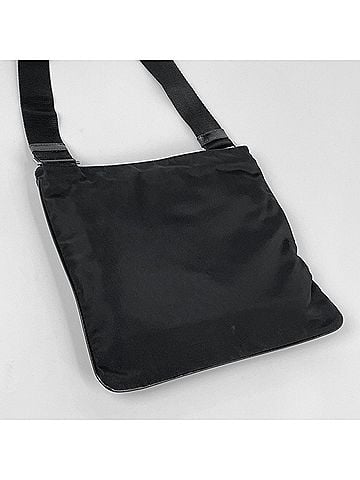 Prada Prada PRADA Shoulder Bag, Logo Plate, Nylon, Nero (Black), Women's (view 2)