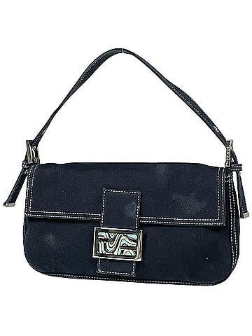 Fendi Fendi Zucca Logo Mamma Baguette Shoulder Bag, Canvas, Navy, 26424, Women's (view 1)